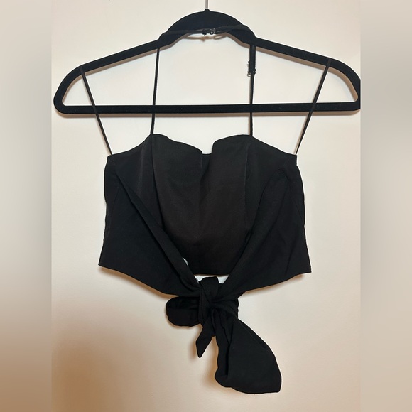 Zara Linen Blend Tied Top - Picture 4 of 4